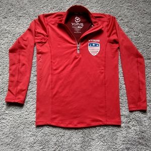 Virus TEAM USA Stay Warm Coffee Charcoal 1/2 Zip